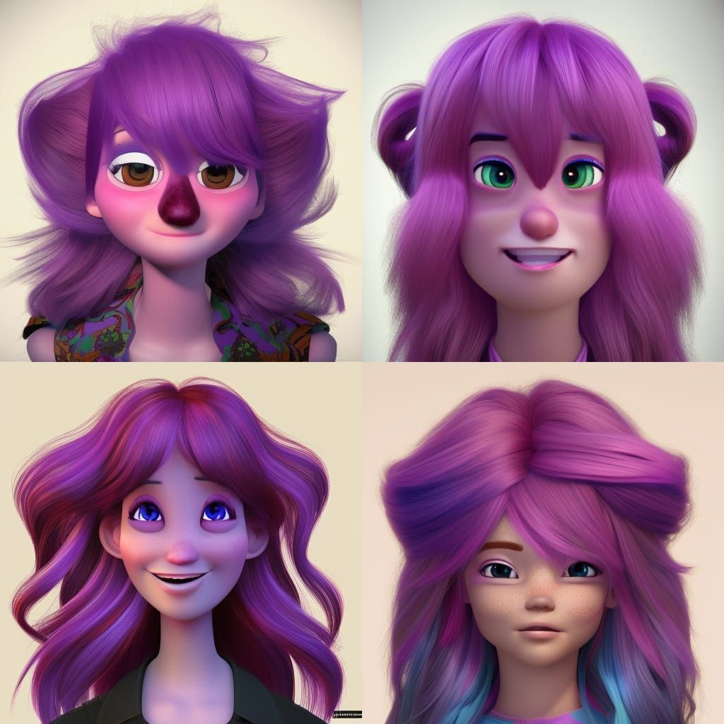 Vibrant Digital Cheetah in Pixar Style