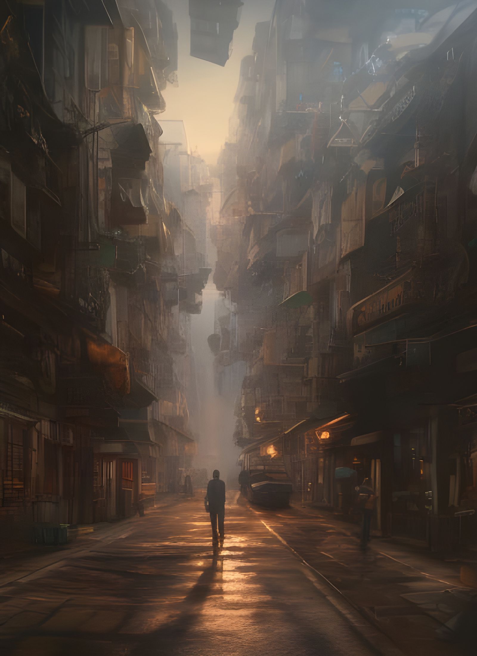 Hyperrealistic Wide-Angle Concept Art with Dynamic Lighting