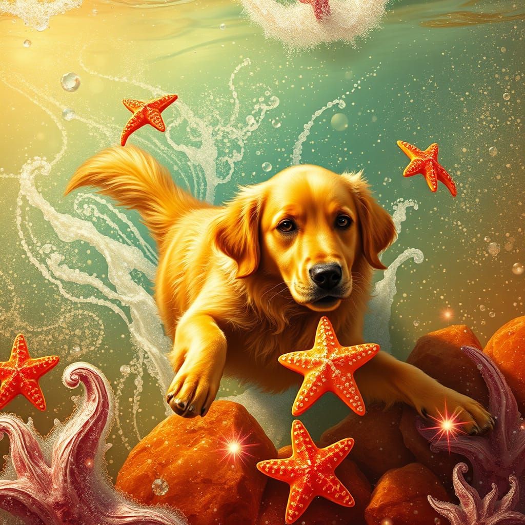 Surreal Soda Ocean with Gummy Candy Dolphins