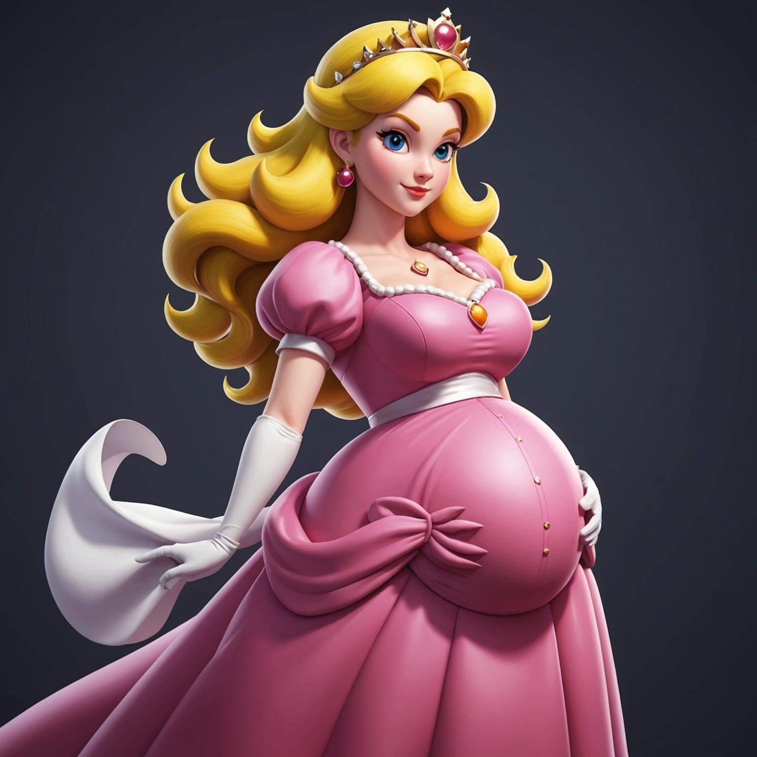 Princess Peach Pregnant AI Image