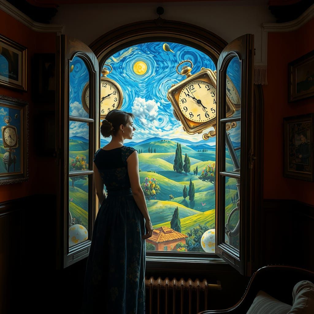 Surrealist Dreamscape Erupts from Cozy Room