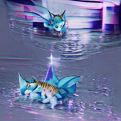 Sleek Vaporeon Illustration
