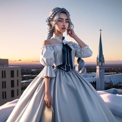 Grayfia Lucifuge in Highschool DxD Uniform