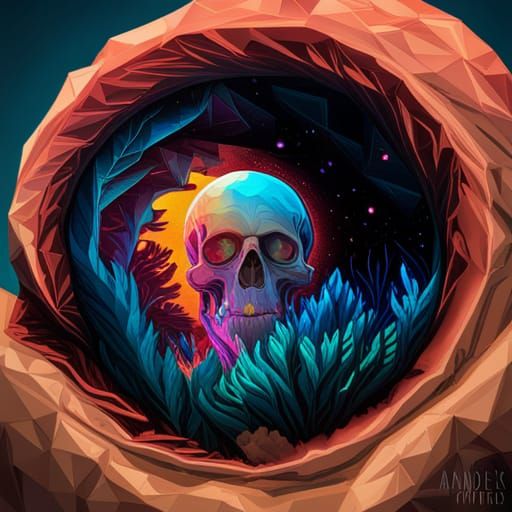 Skull Eye: Hyperrealistic Steampunk Surrealism