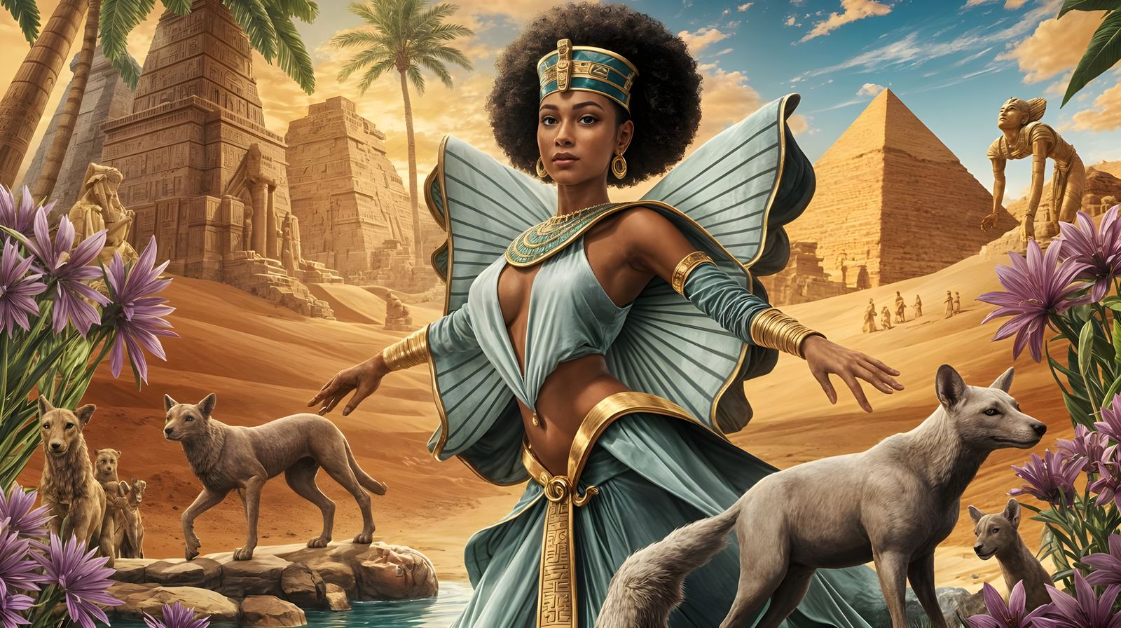 Egyptian Queen in Golden Light