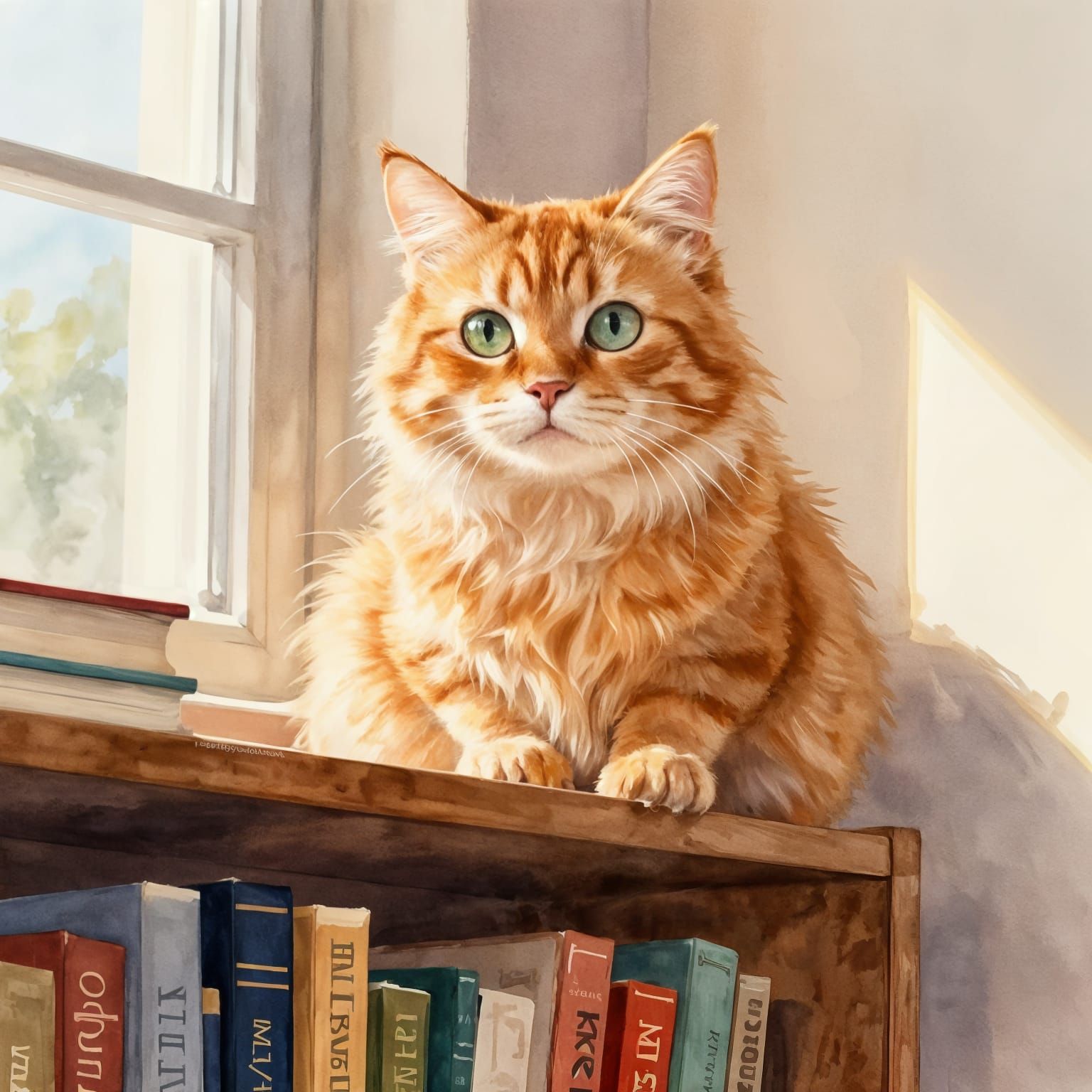 An Orange Cat in a Favorite Spot