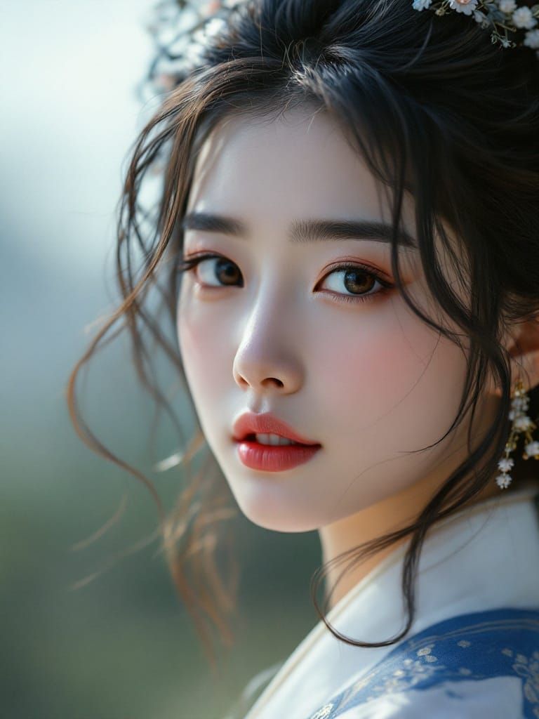 Breathtaking Joseon Princess Portrait in Photorealistic Styl...