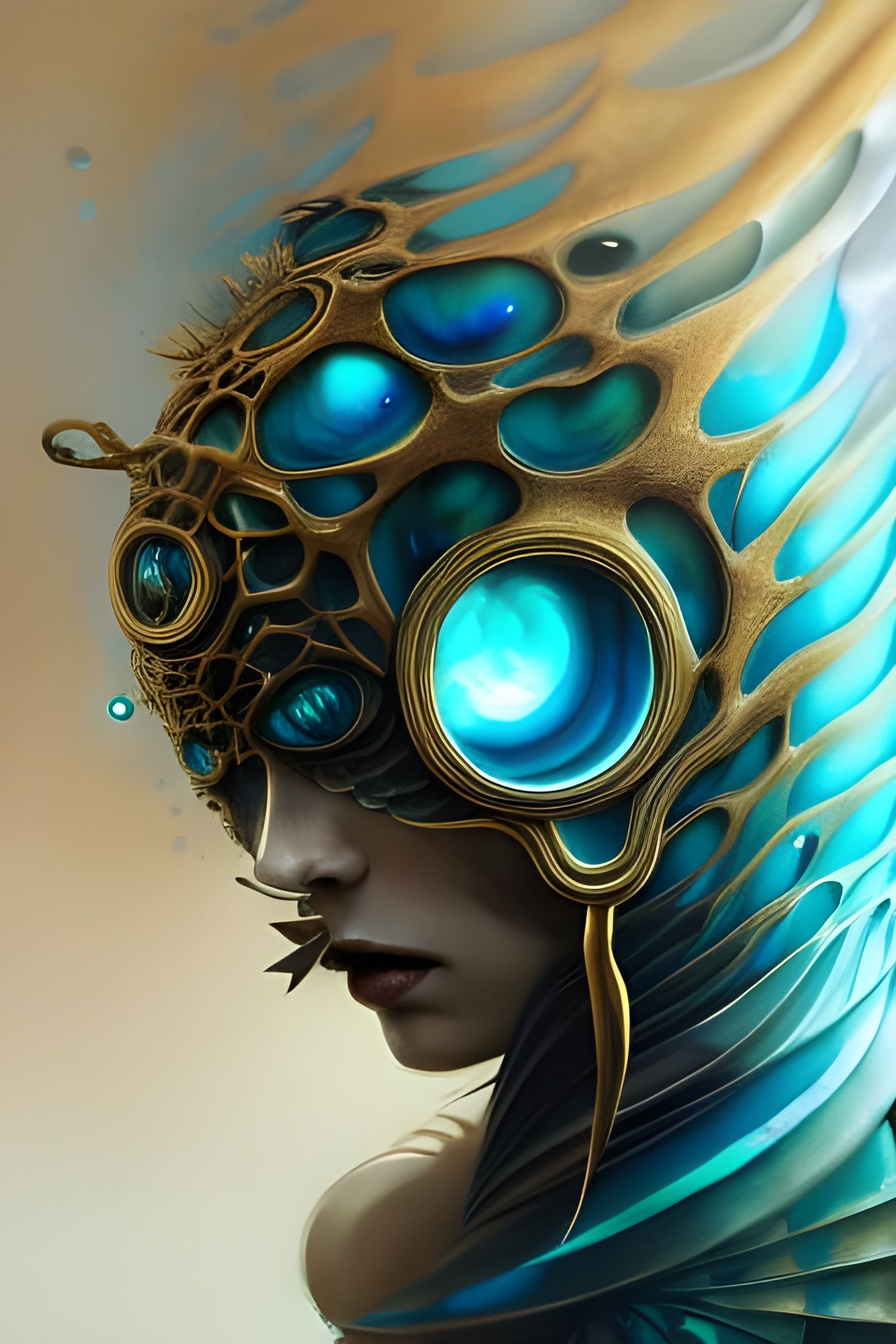 Acid Etched Abalone Eye in Fractal Liquid