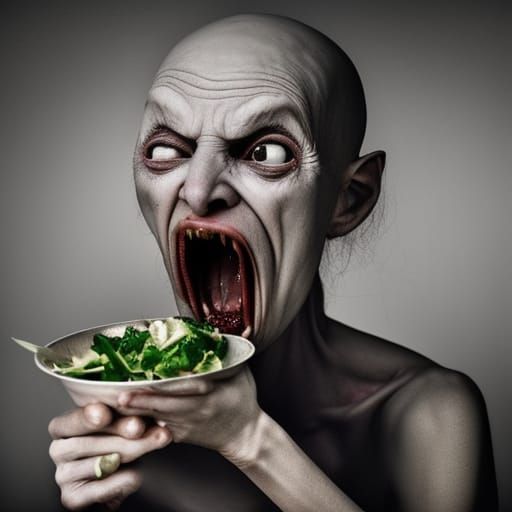 Nosferatu Screaming: A Gritty Monochrome Portrait