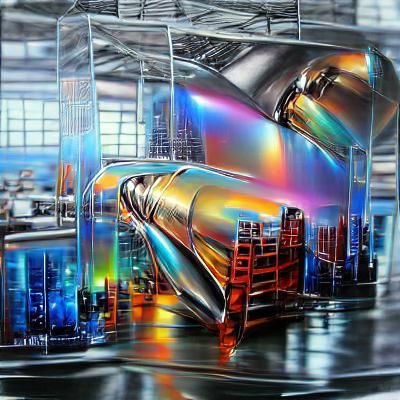 Futuristic Factory with Advanced Technology