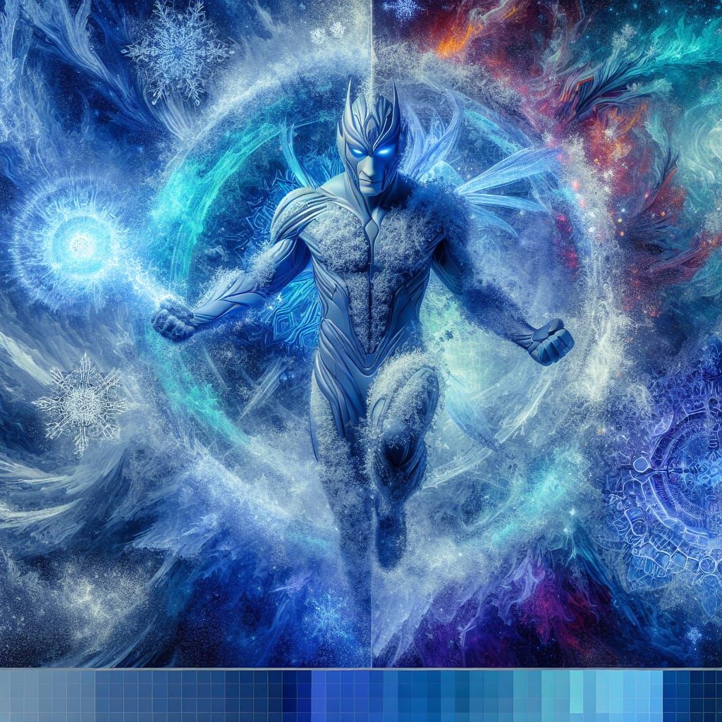 The Freezer: Detailed Matte Painting Superhero