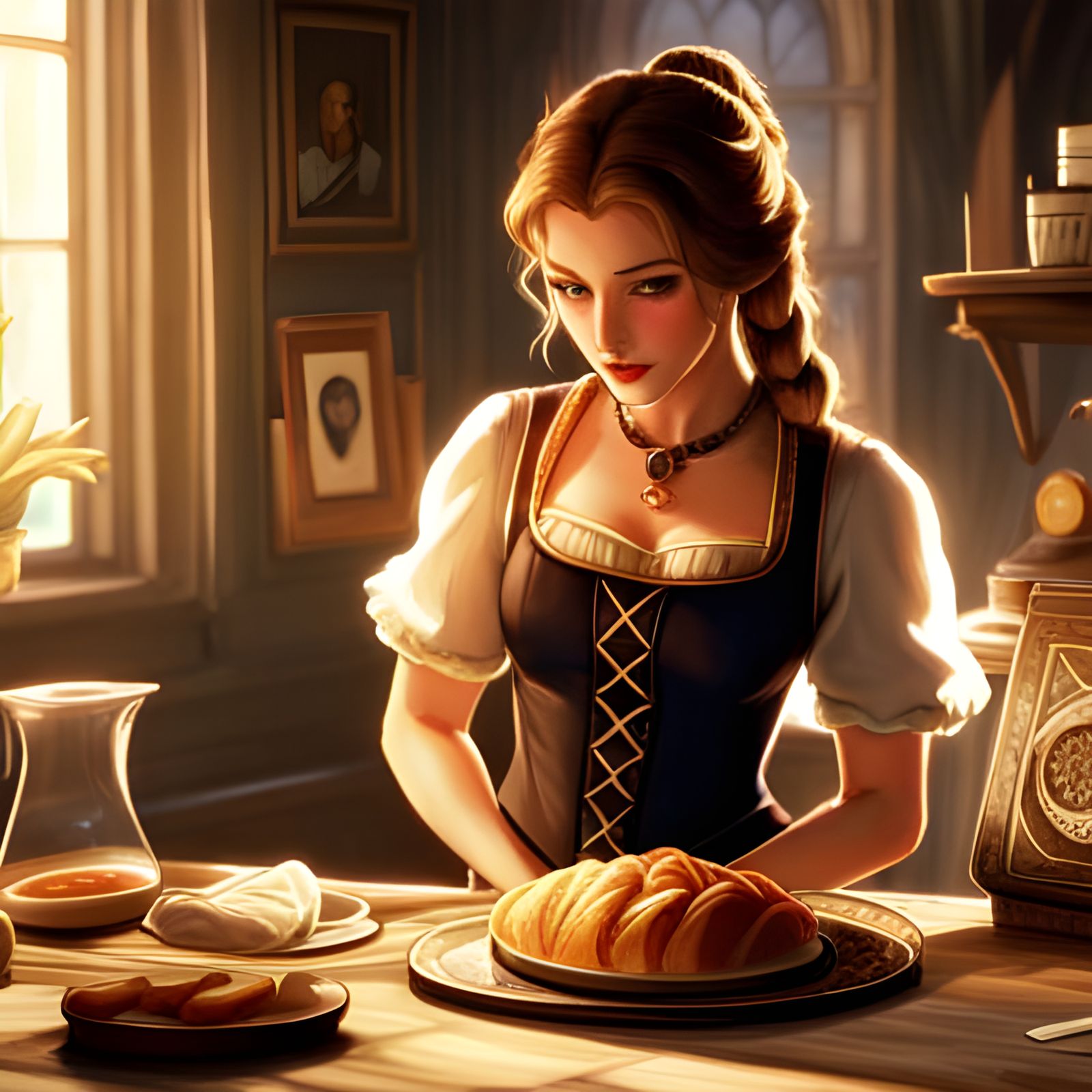 Belle Bakes Bread: A Rococo Fairytale Scene