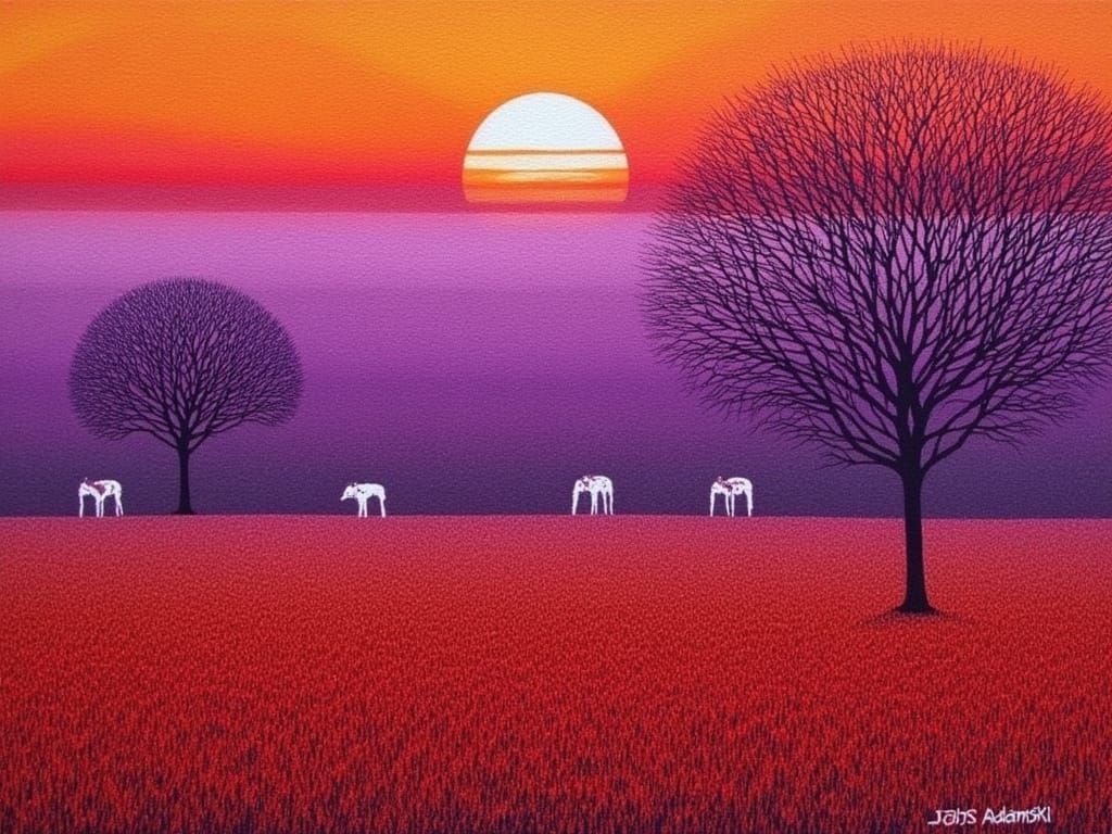 Vibrant Landscape in Expressive Brushstrokes and Bold Colors