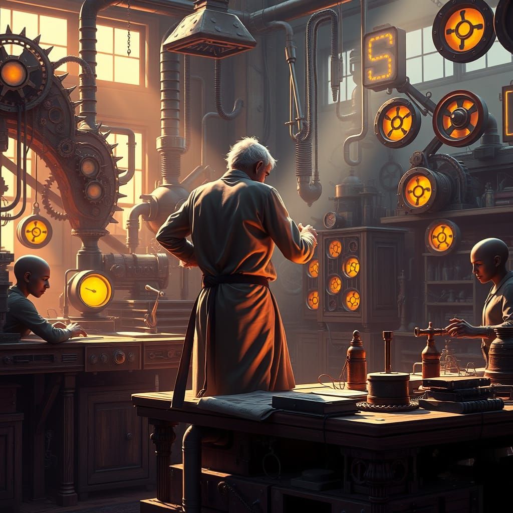 Mad Scientist Creates Advanced Monsters in Dark Fantasy Lab