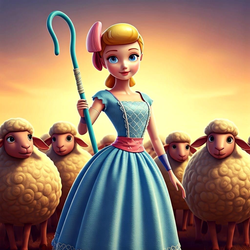 Bo Peep and her Sheep from Toy Story