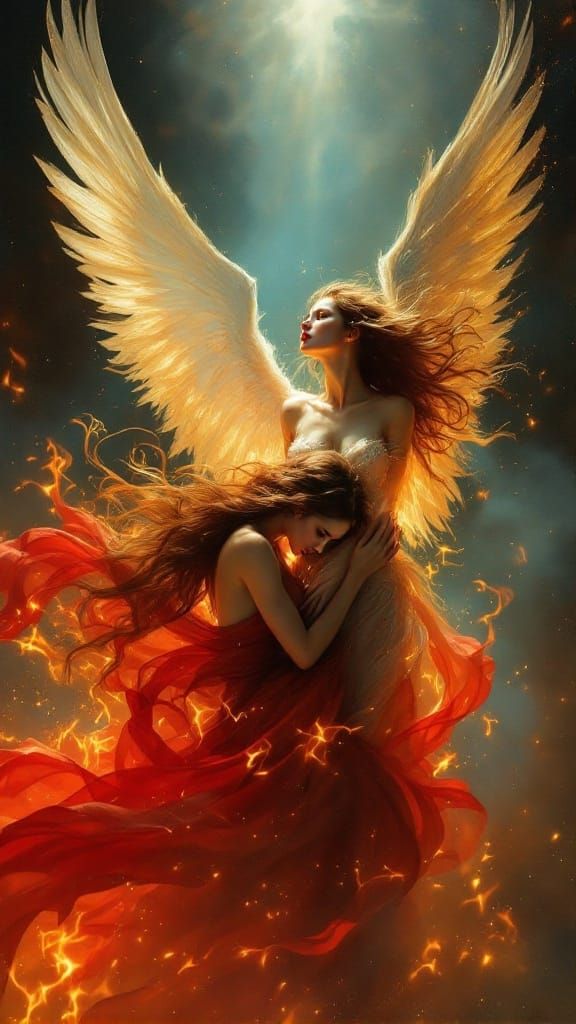 Celestial Woman and Fiery Lover in Romantic Fantasy