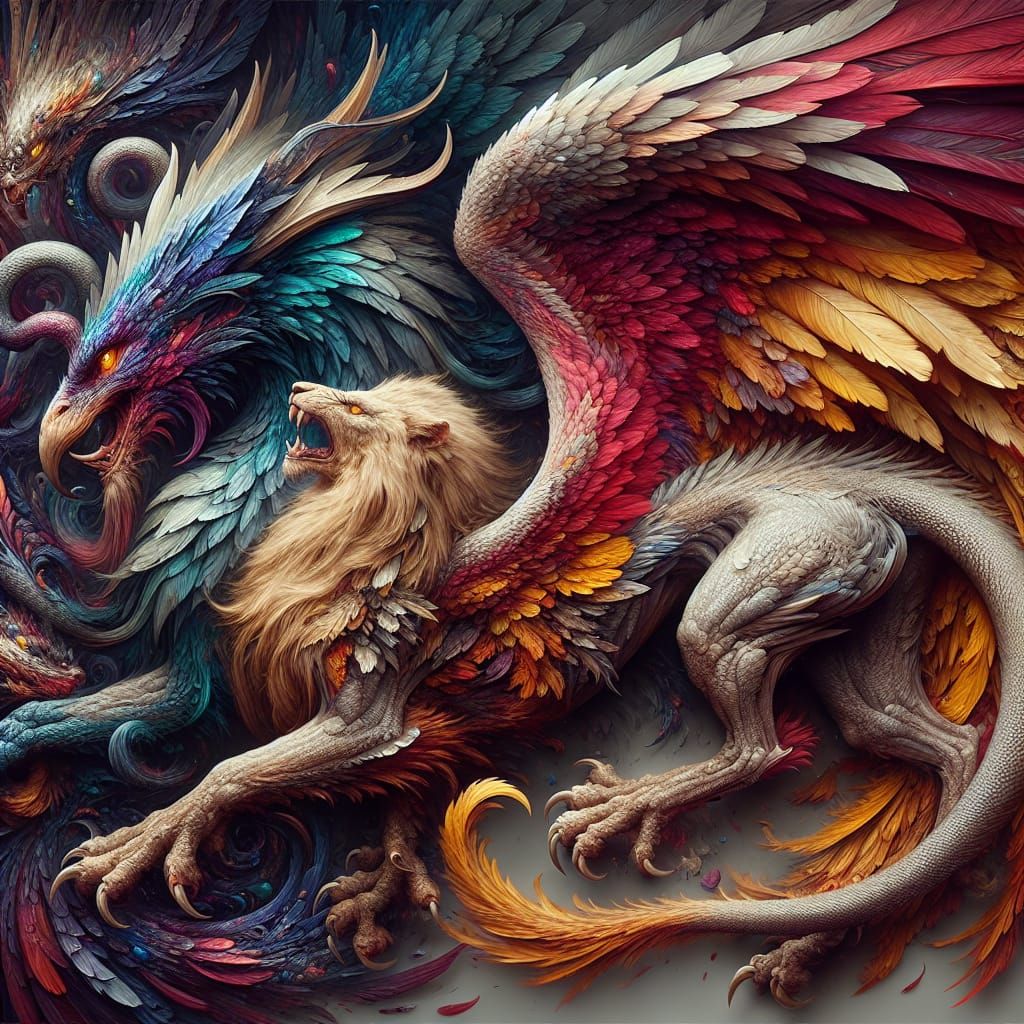 Mythical Chimera Creature Concept Art