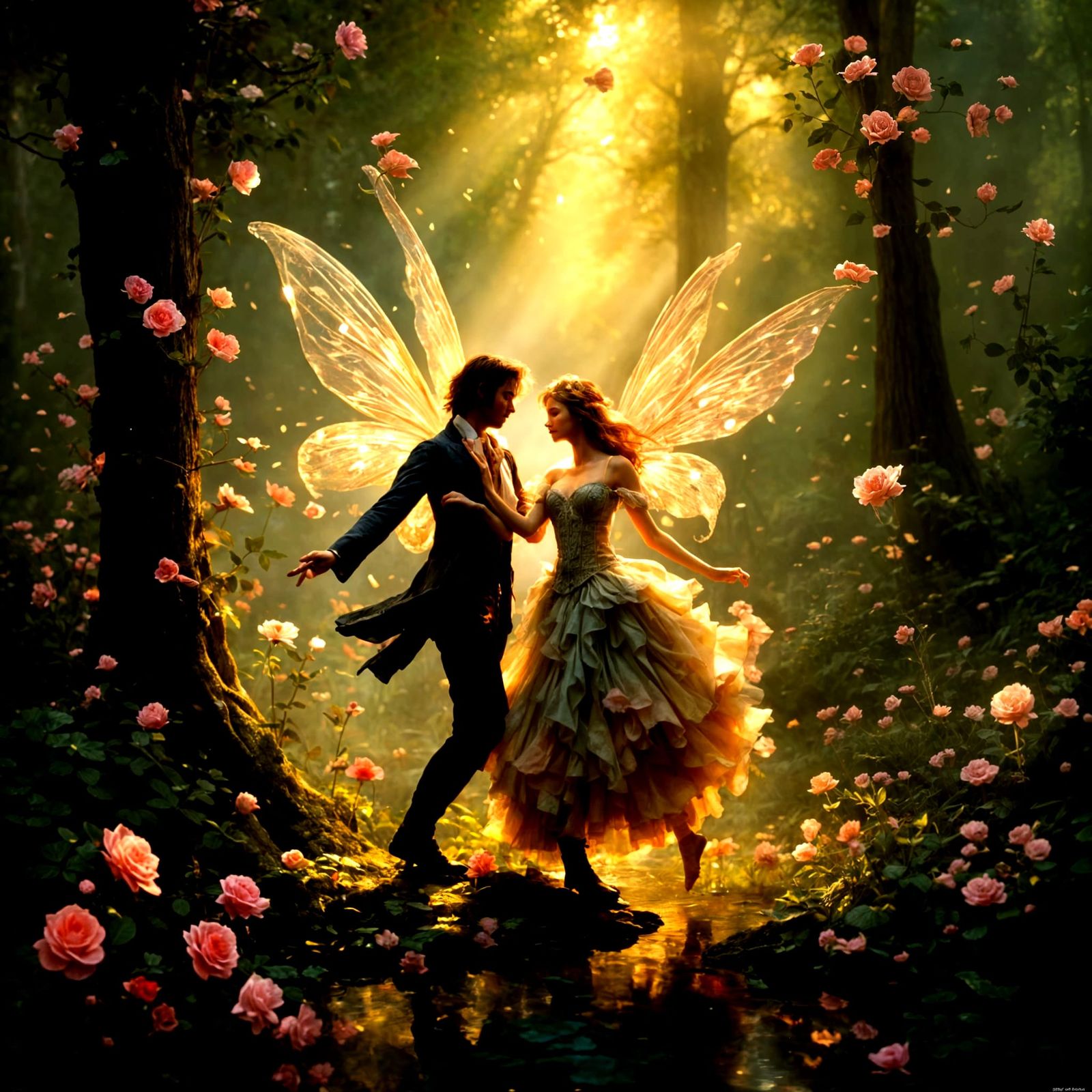 Fairy couple dancing