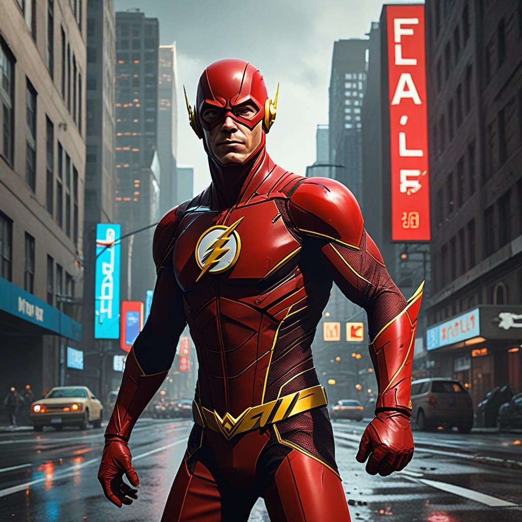 Vibrant Flash in Bold Pop Art Style