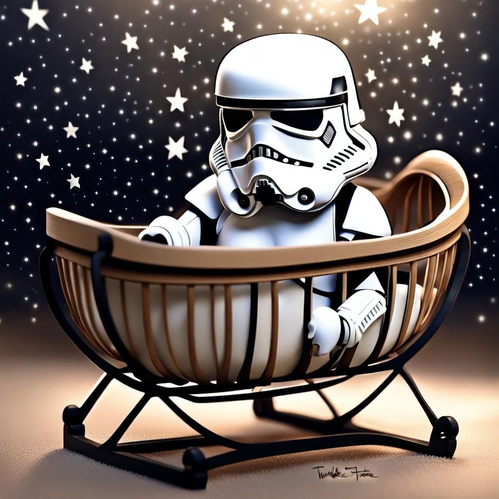 Stormtrooper Baby in Star Wars Nursery