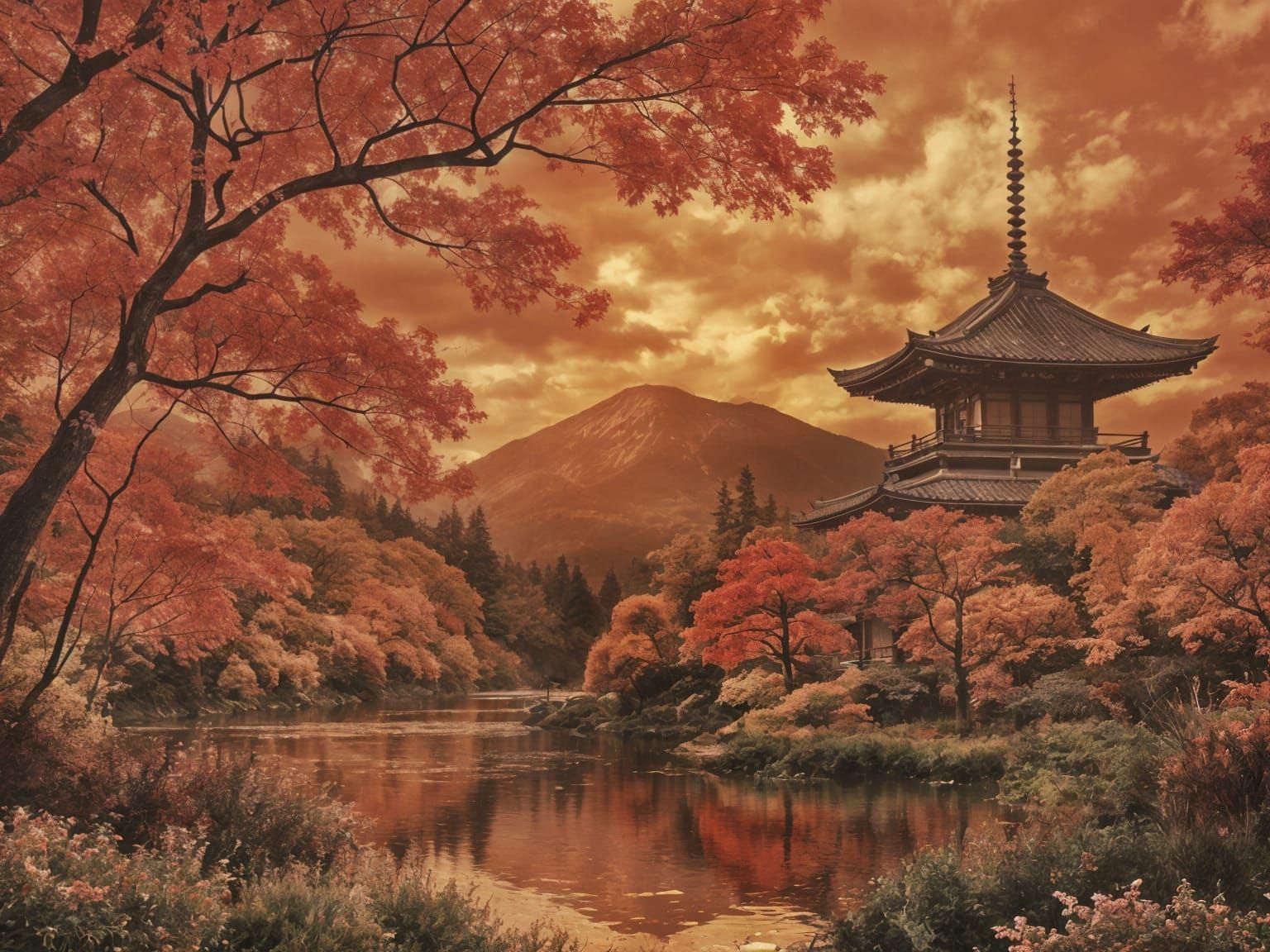 Kyoto Autumn Splendor: Temples and Red Maple Gardens