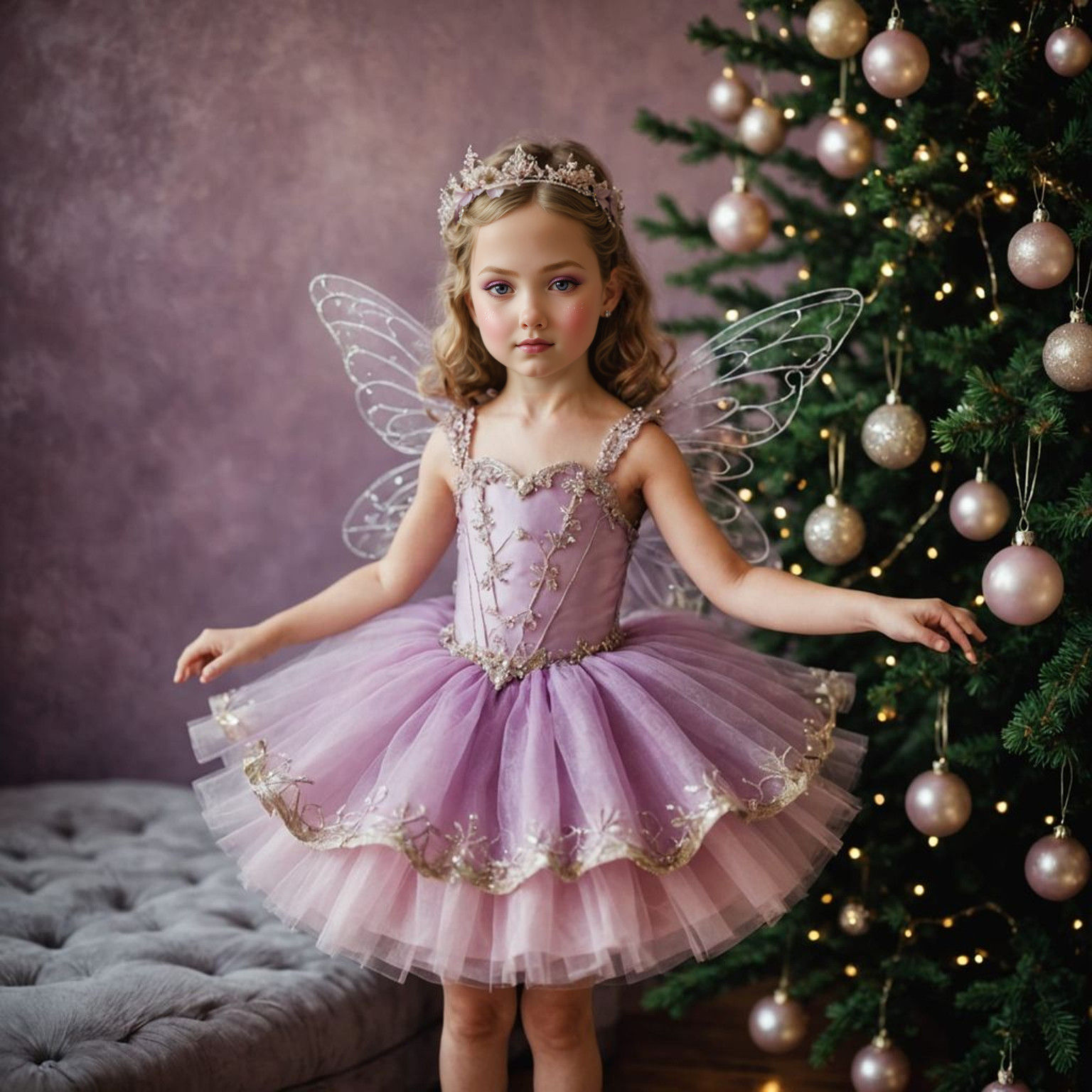 Sugar Plum Fairy in Whimsical Oil Painting Style