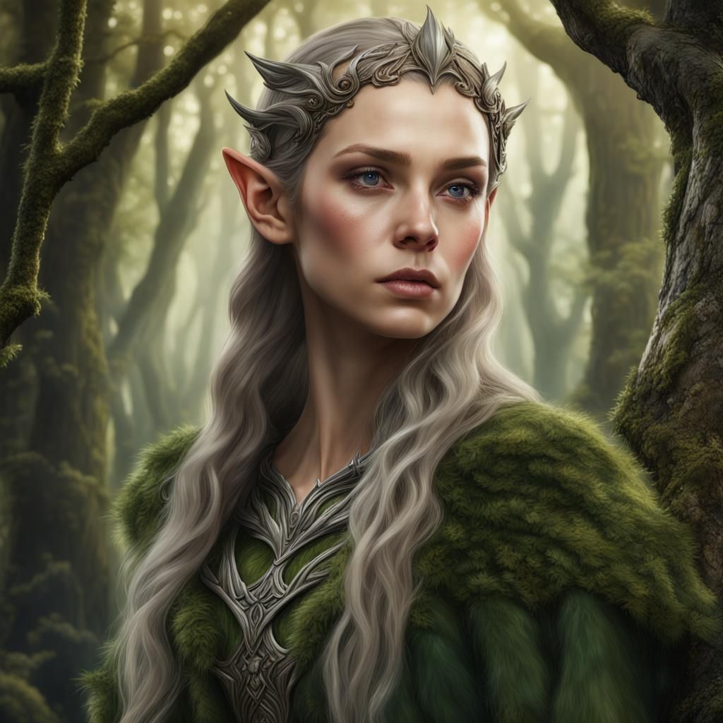 Sylvan Elf Portrait in Detailed Matte Painting