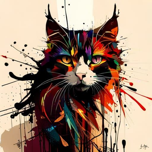 A cat of many colours