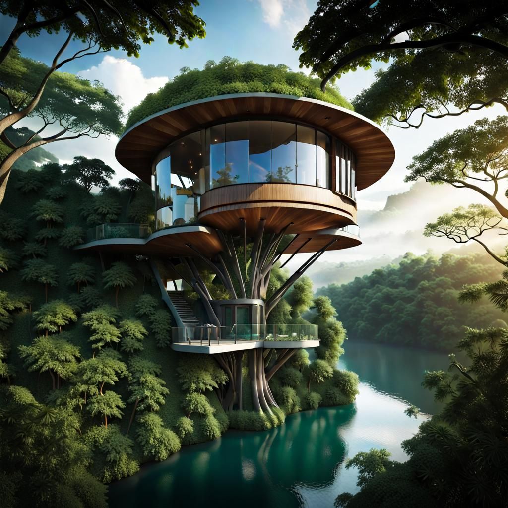 Otherworldly tree house
