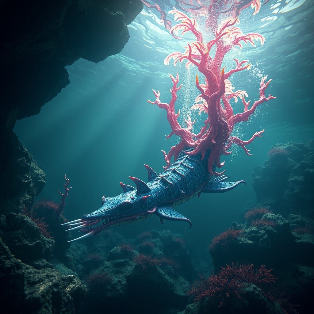 Mystical Axolotl Realm Unveiled in Vibrant Colors