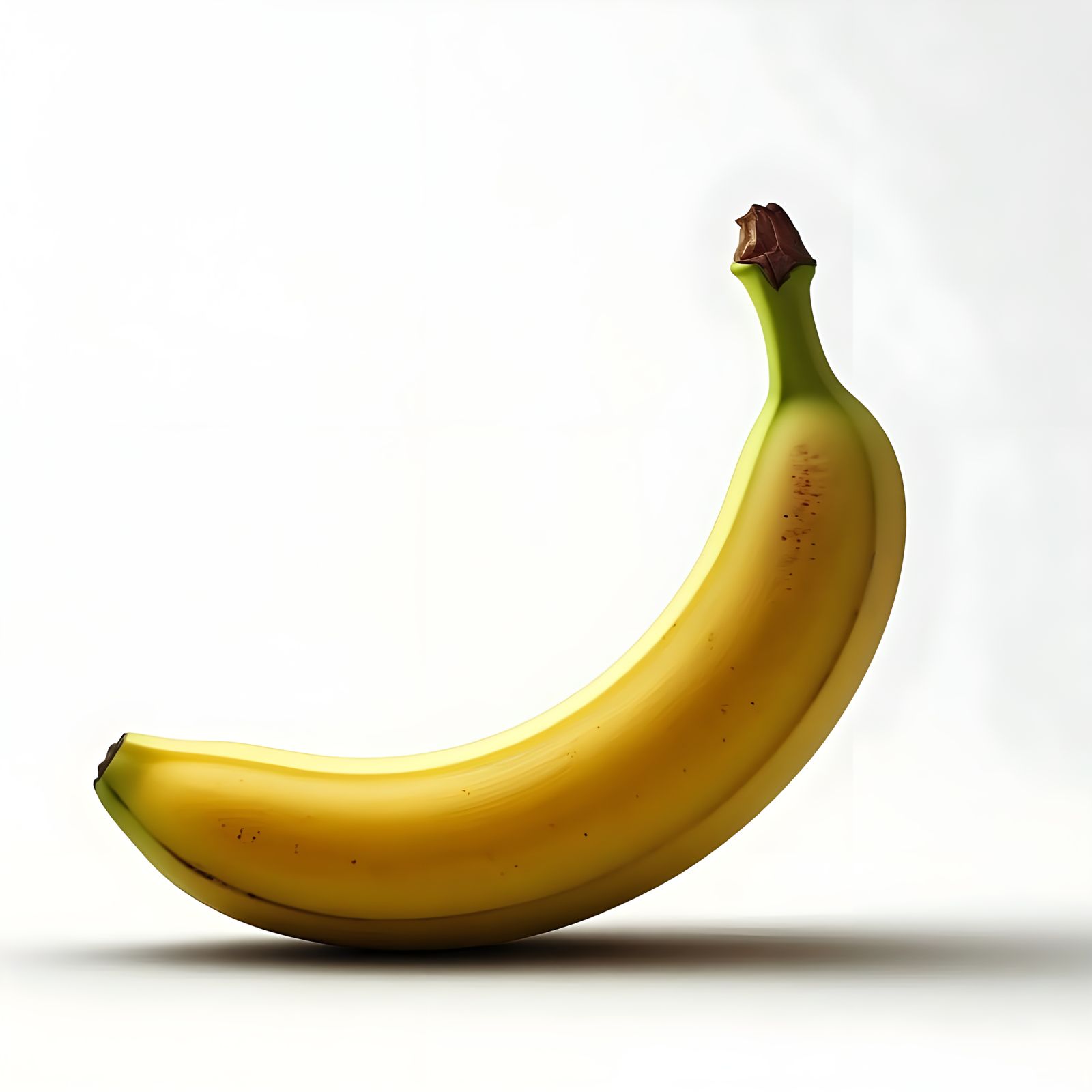 Hyperrealistic Banana on White Background