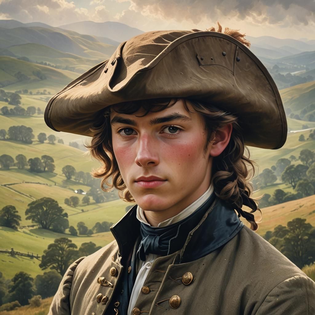 Young Daniel Alexander Portrait in Historical Realism Style