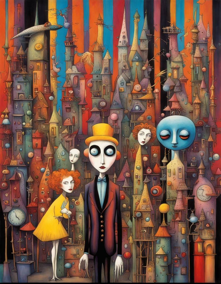 Whimsical Metropolis Inspired by Tim Burton