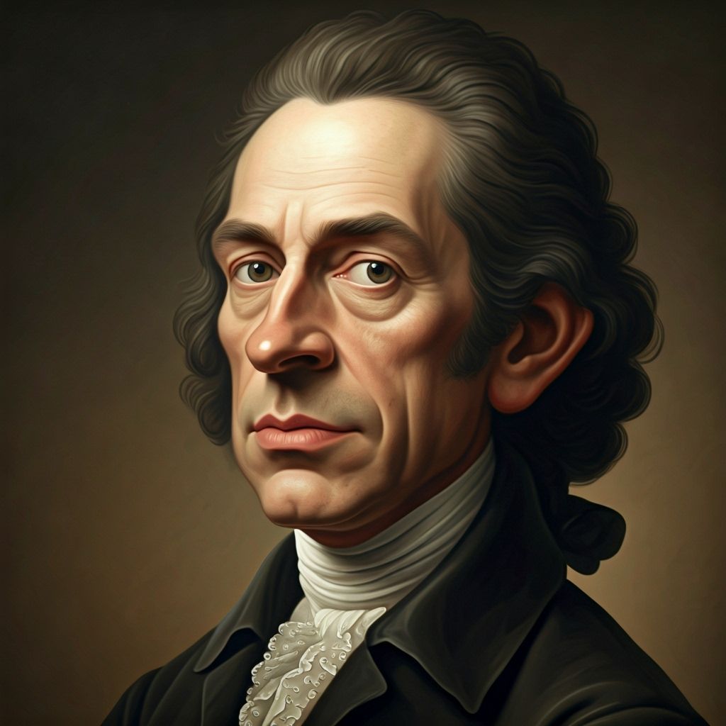 Historical Figure With Exaggerated Features