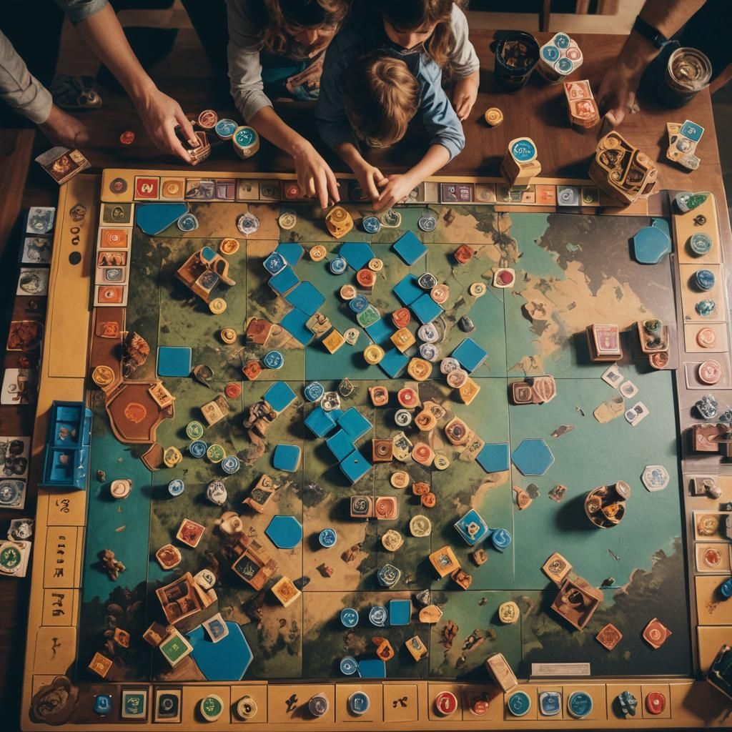 Family Game Night: Cinematic Film Still