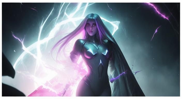 Sinister Space Ghost in Dark Fantasy Film Noir