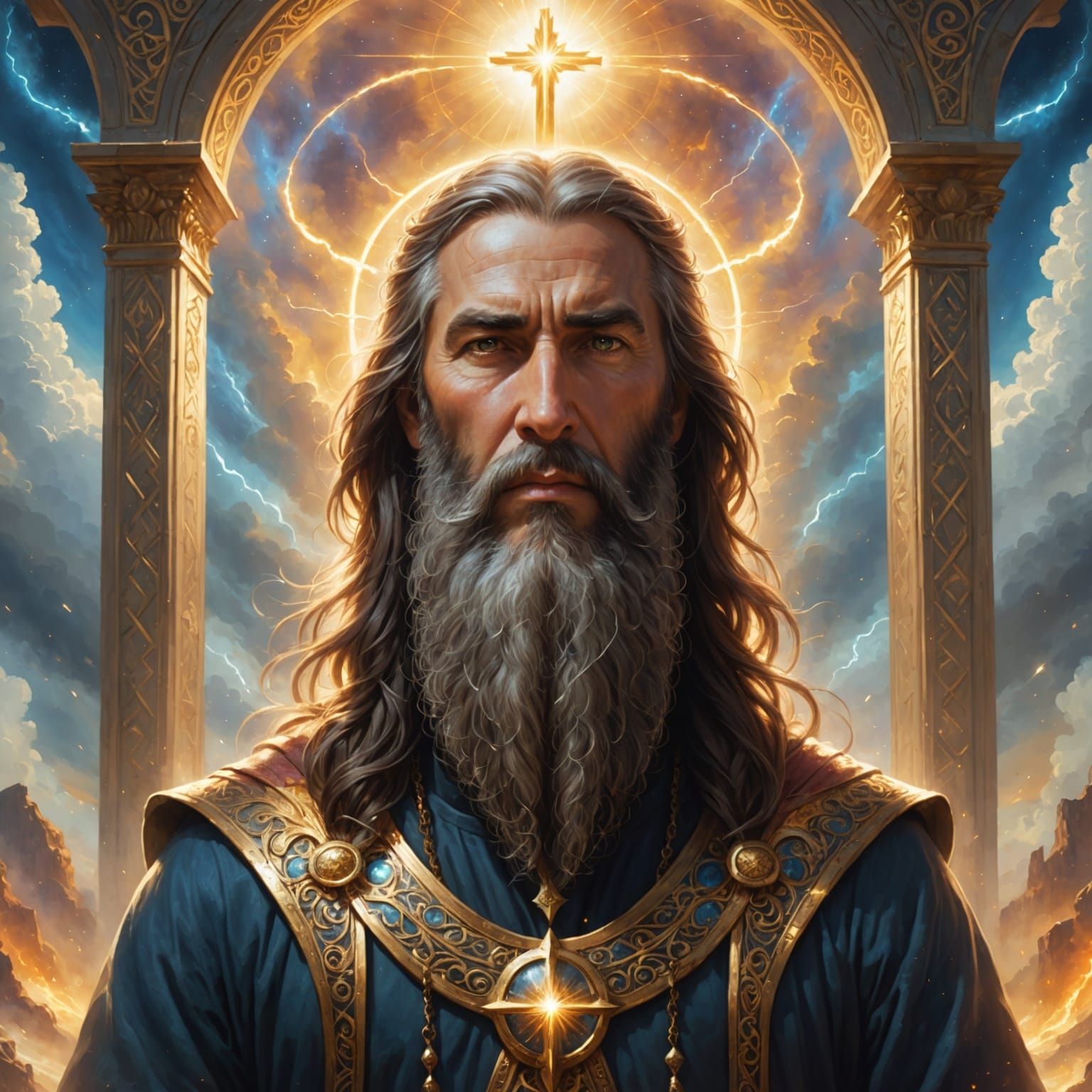 Divine Guardian in Heavenly Splendor