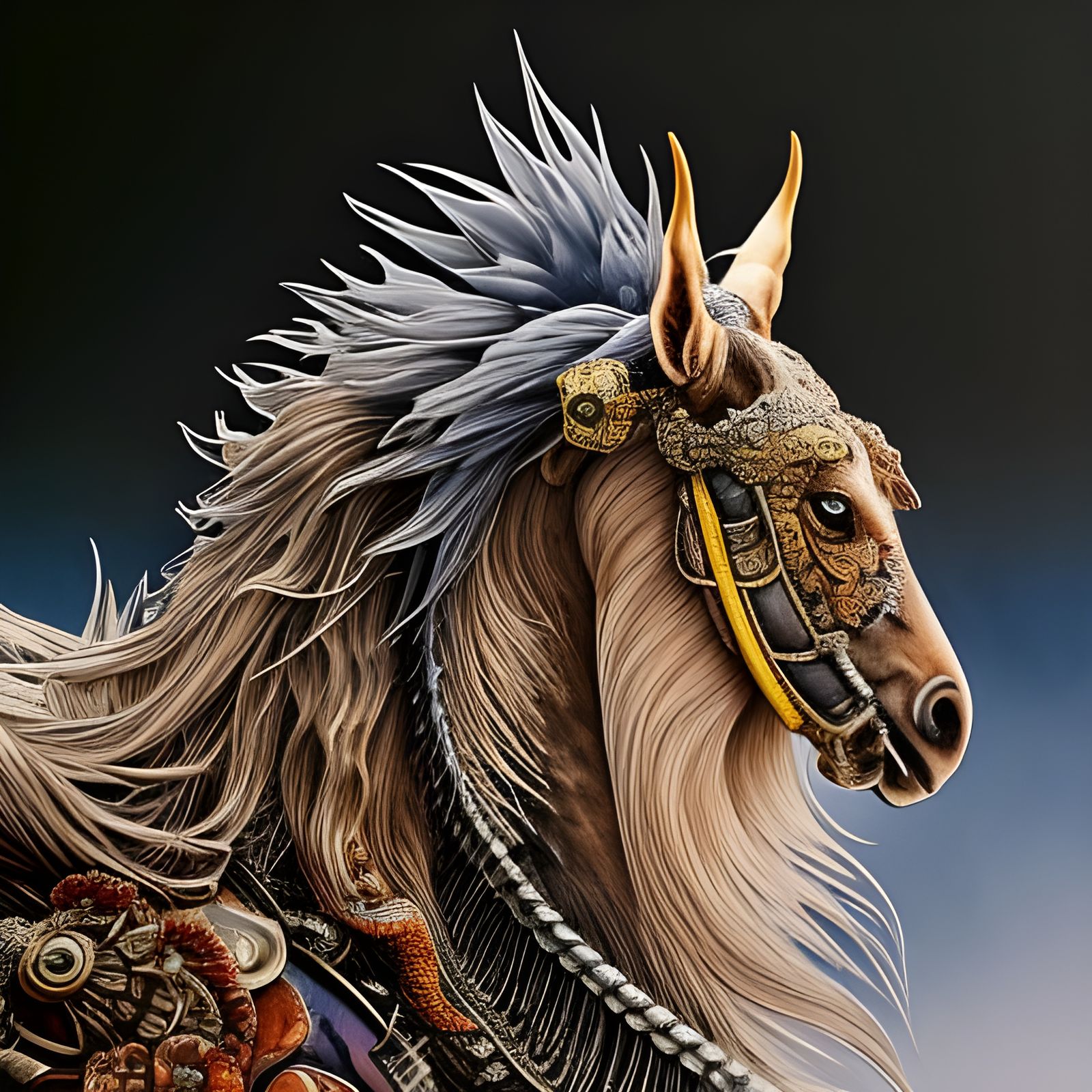 Detailed Cowboy in Ink and Watercolor