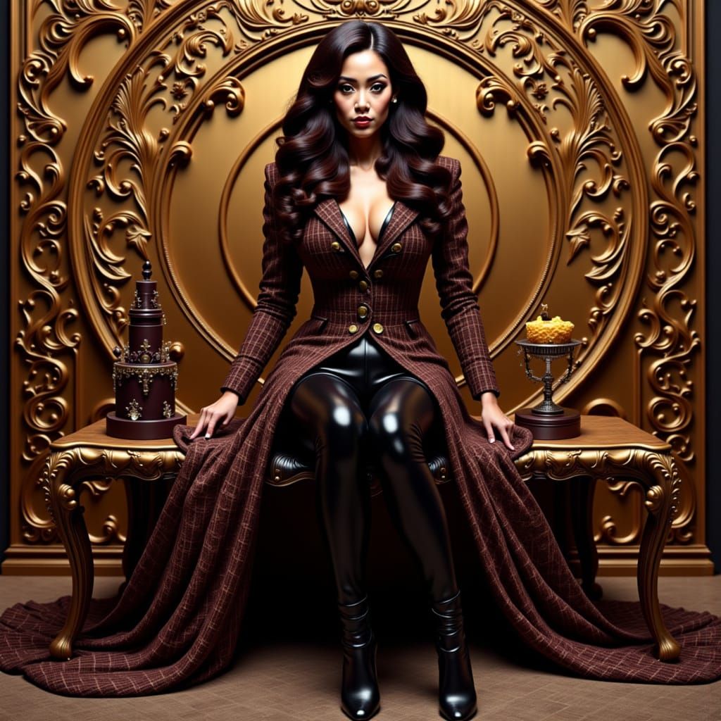 Fudge Couture: Woman in Decadent Art Nouveau Style