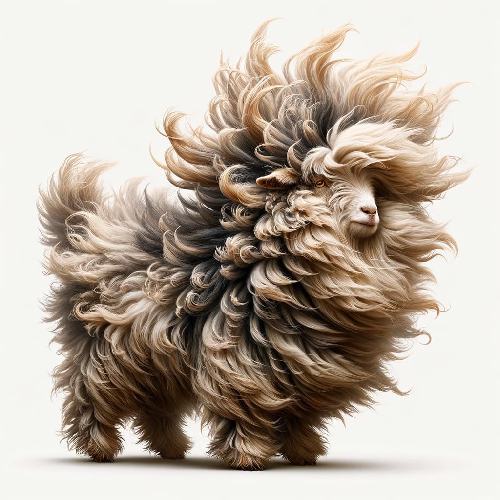 Ultra-Realistic Image of a Wild Haired Goat