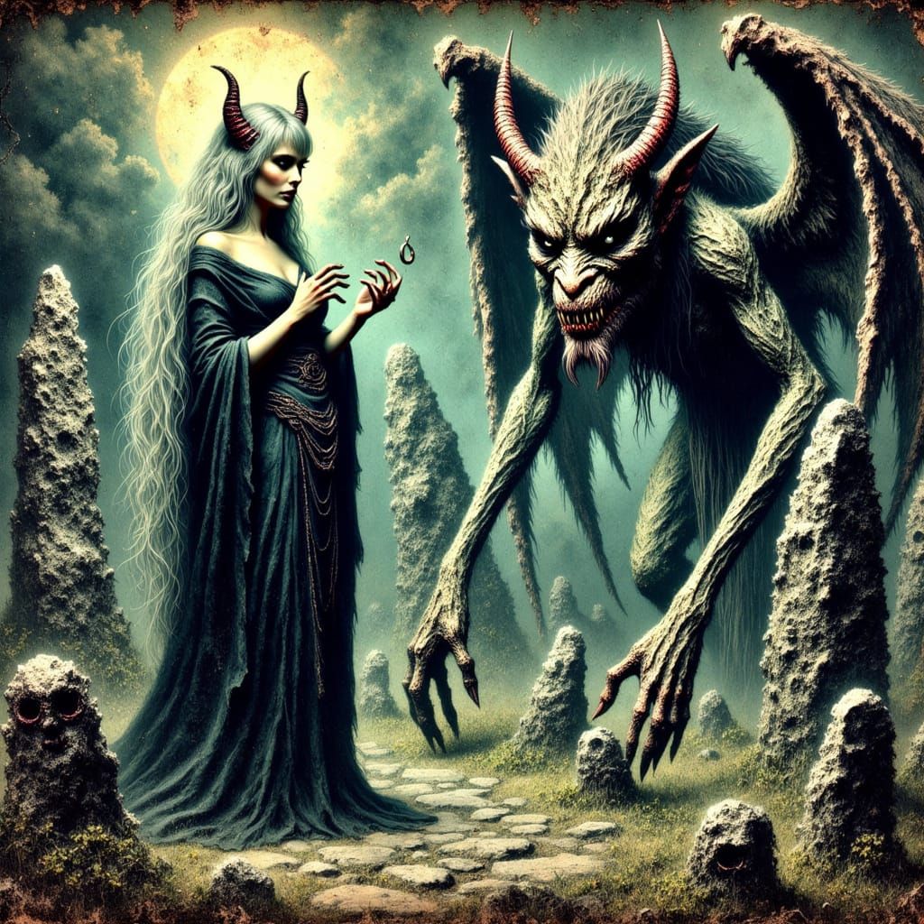 Sorceress Summons Spectral Dragon in Mystical Ritual