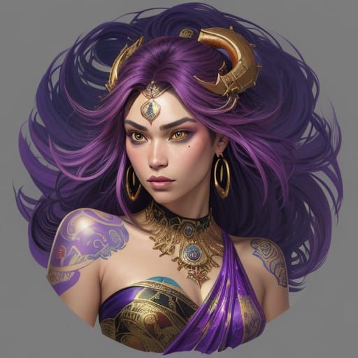 Ethereal Pirate Queen in Vibrant Graffiti Art Style