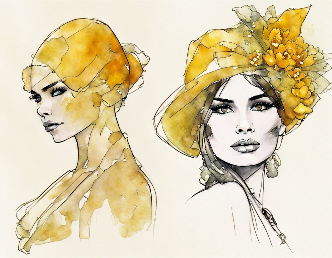 Colombian Woman in Citrine Hues, Perfect Anatomy