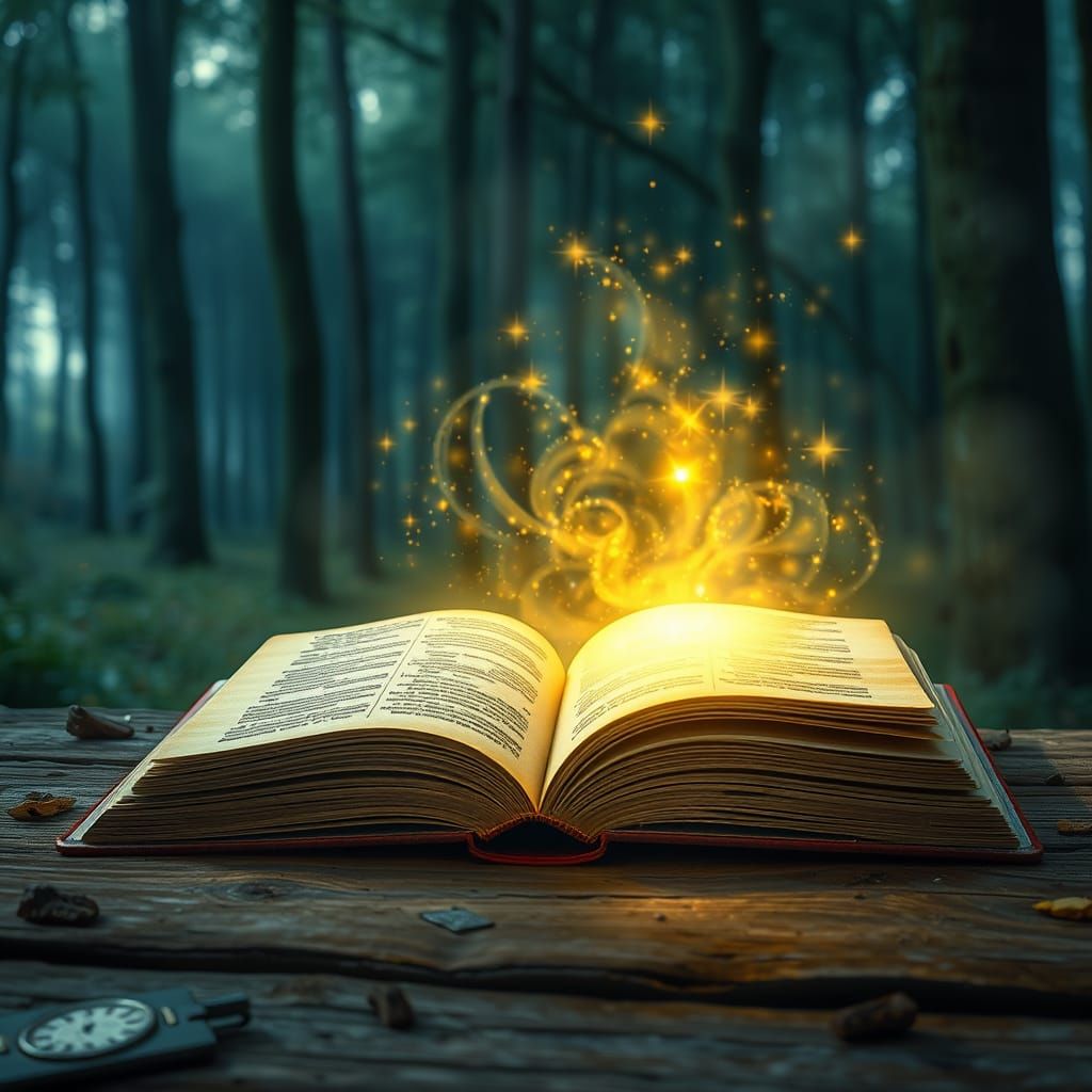 Enchanted Forest Illumination in Ethereal Fantasy Style