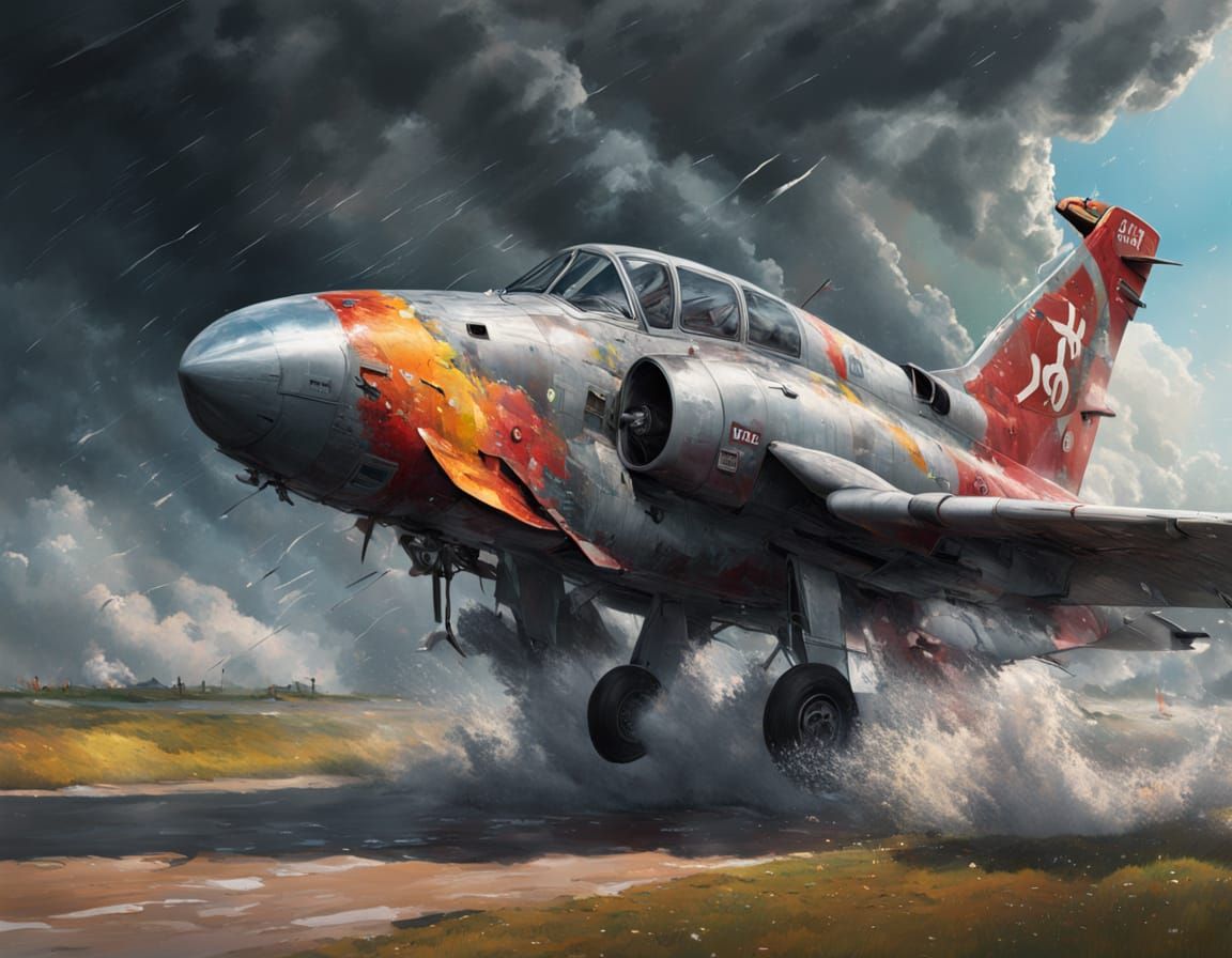 Hyperrealistic Tornado Mirror Image in Splash Art Style