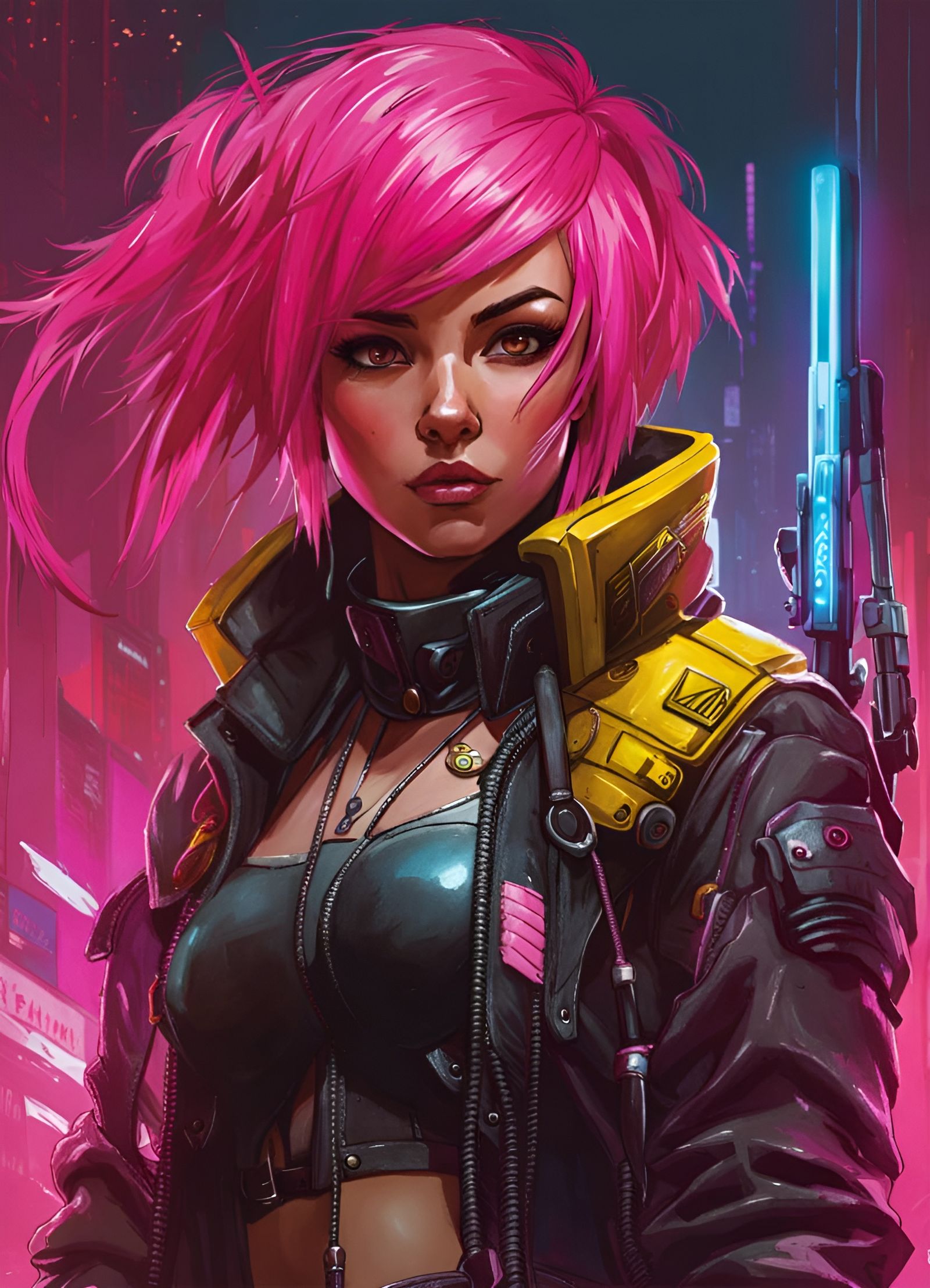 Cyberpunk Edgerunners Rebecca: Crayon Caricature Masterpiece