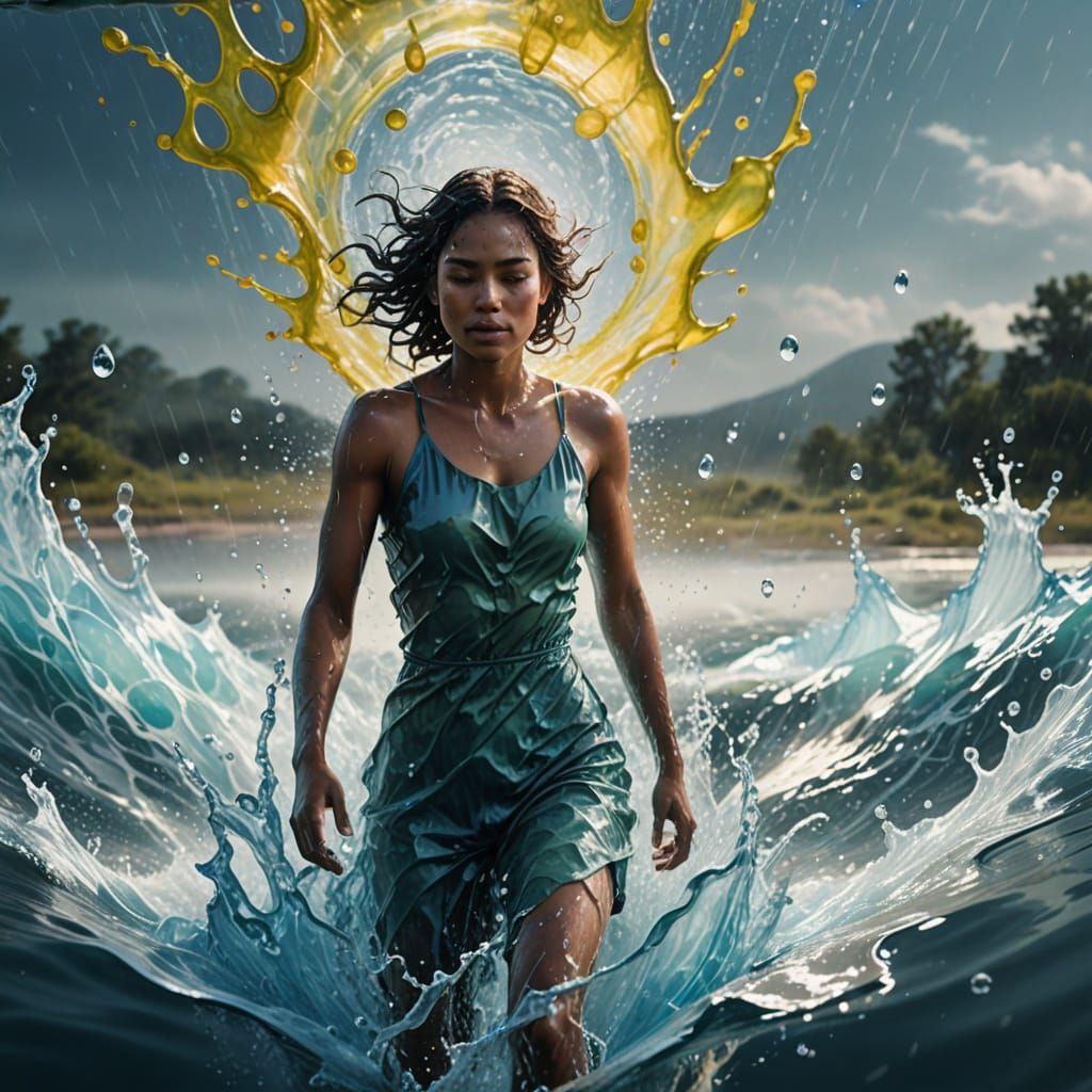 Water Nymph in Ethereal Hues