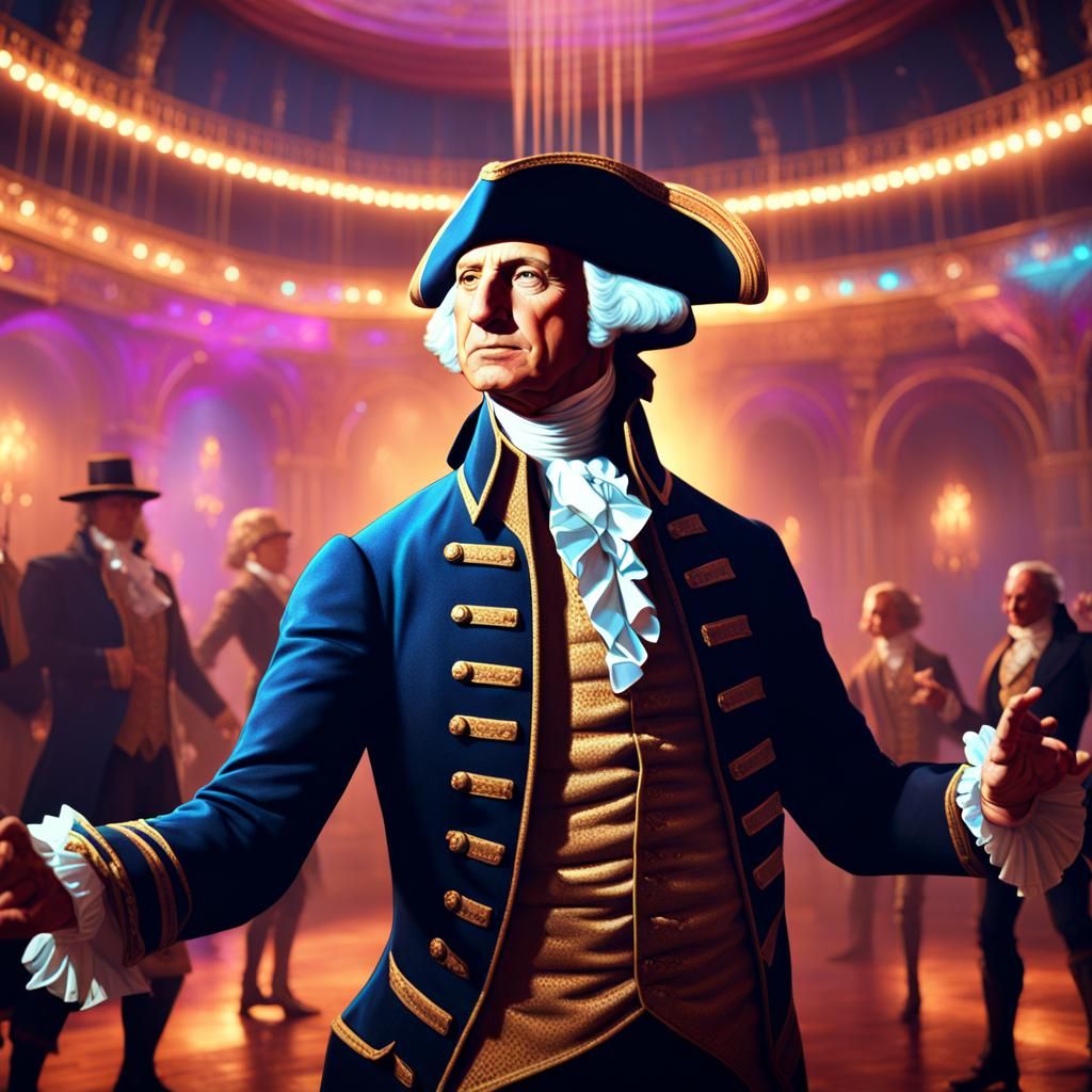 George Washington Dancing at a Disco