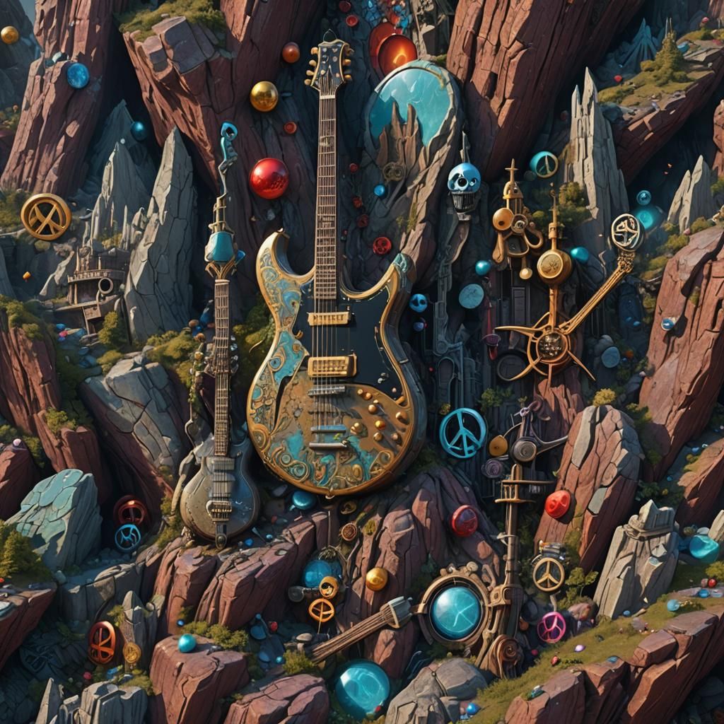 Love, Peace, and Rock and Roll Fantasy Art