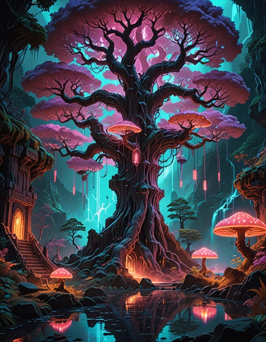 Whimsical fantasy  tree